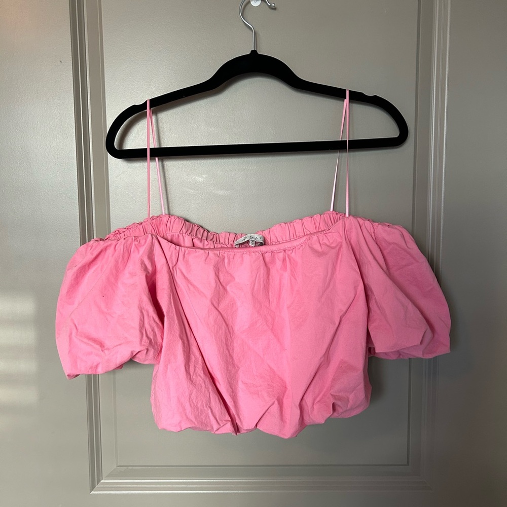 Pink Off Shoulder Top